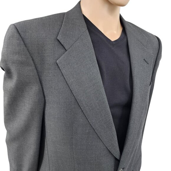 Burberrys Mens Gray Wool Blazer Single-Breasted Two-Button Classic Fit Size 40 - Picture 1 of 13